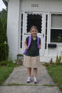 My first day of 1st grade!  I'm so excited because I can wear sneakers to school 