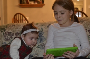 Having a little sister and being able to share my tablet with her.